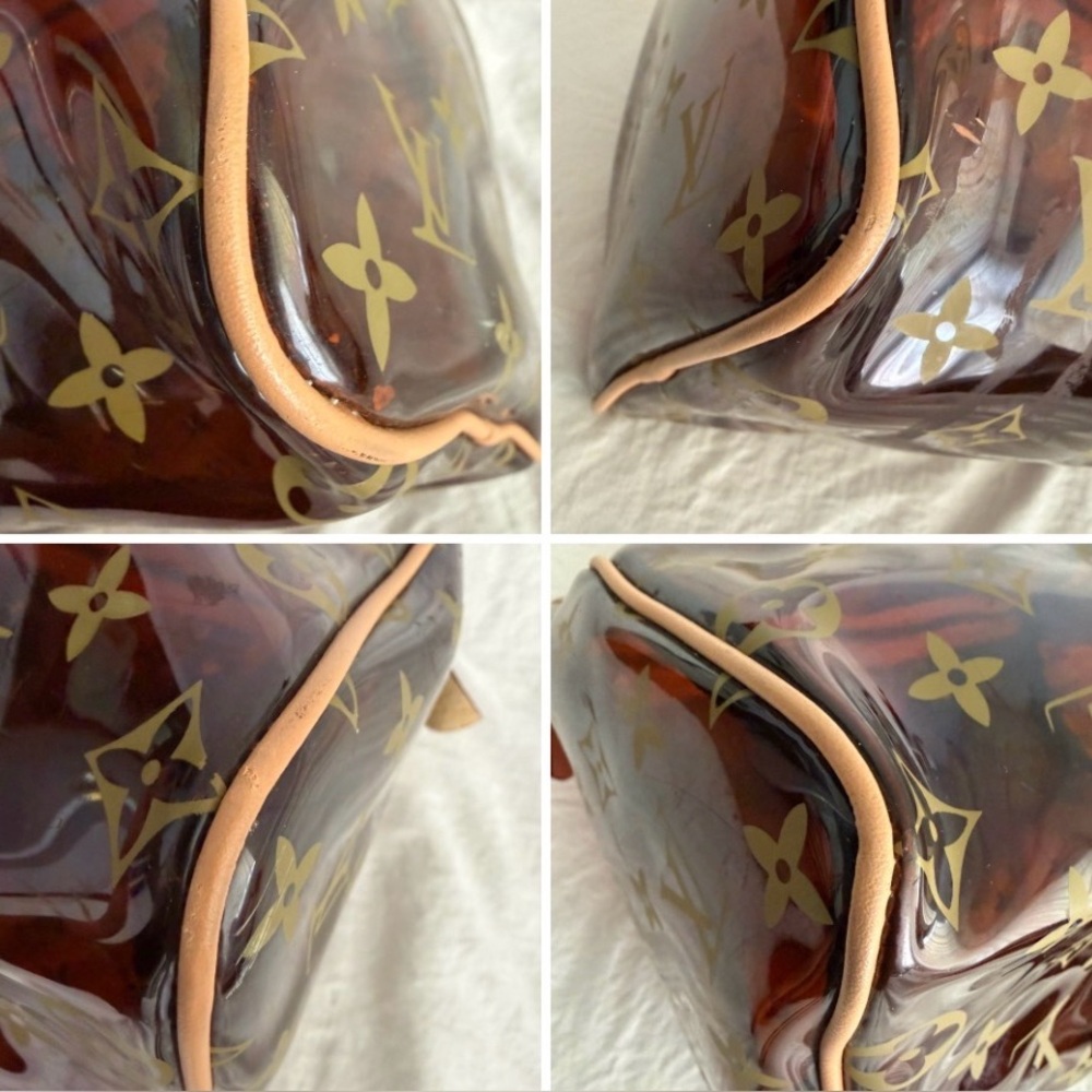 👑✅PRICE FIRM✅ Fashion Plastic PVC Monogram Speedy Bag Hand Bag Style Purse - Picture 6 of 17